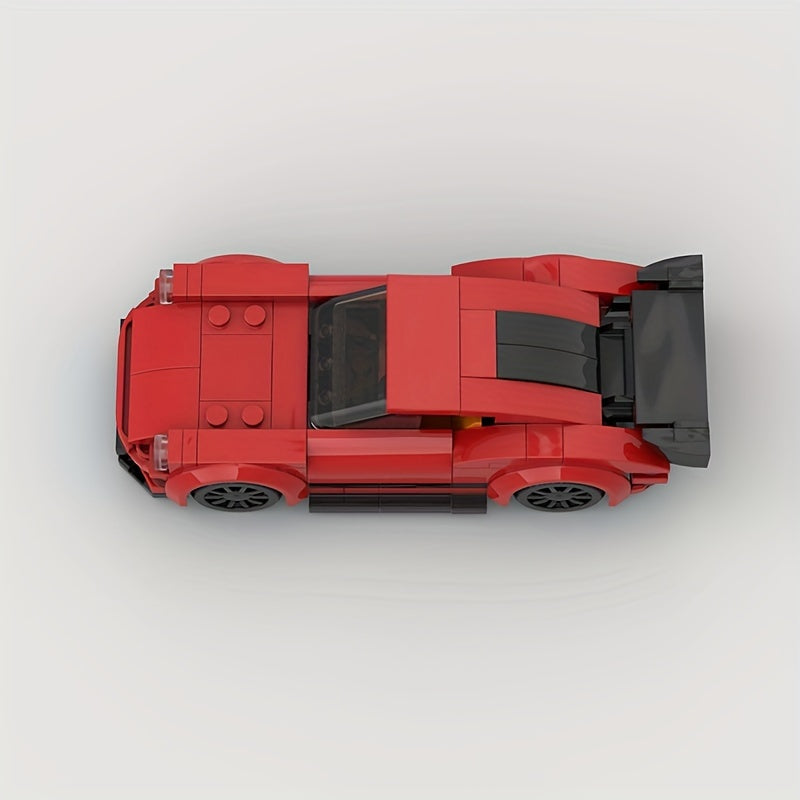 165pcs Classic Red Sports Car Building Blocks Set Educational Model Toy