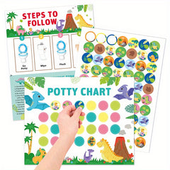 Dinosaur Potty Training Chart for Kids - Motivate & Reward Success