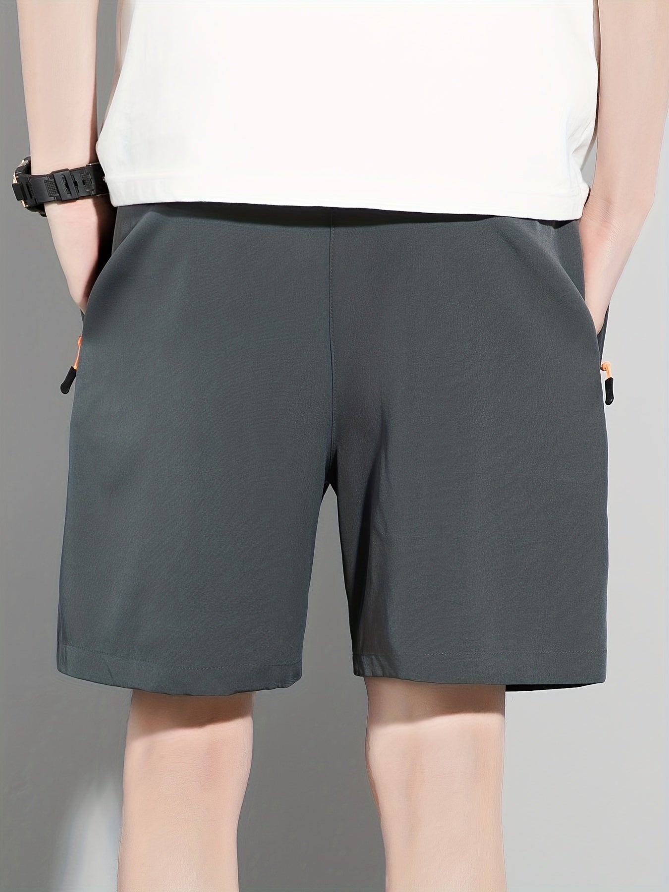 Men's Quick Dry Shorts With Side Pockets Elastic Waist