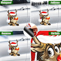 2pcs Christmas Reindeer Magnetic Reflective Stickers