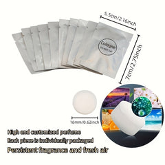 4pcs Car Fragrance Tablets Ocean Lemon Jasmine Cologne Honey Peach