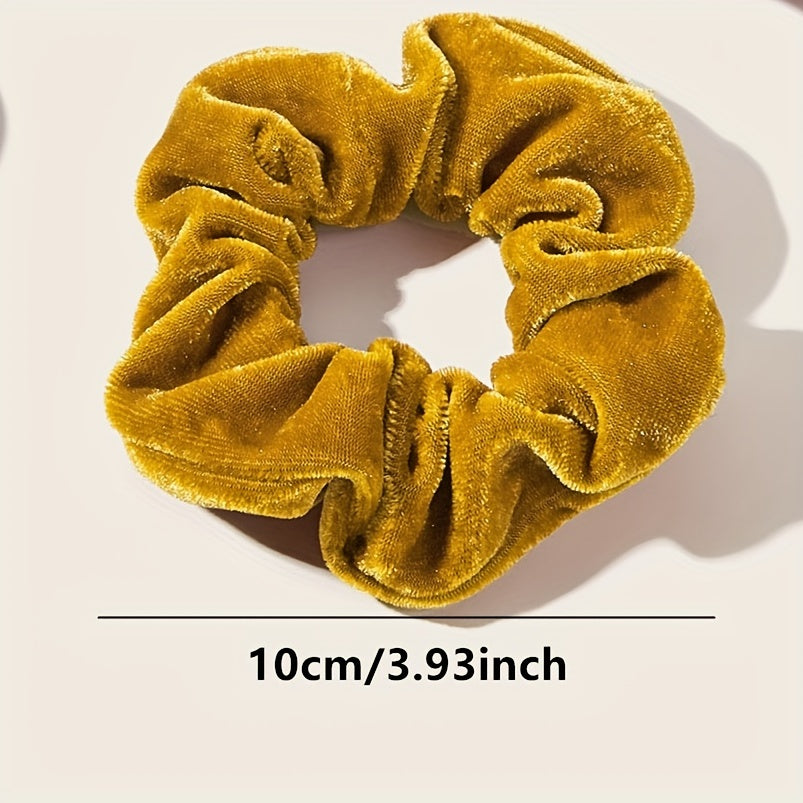 12pcs Flannelette Large Scrunchie Hair Tie Elastic Hair Accessories
