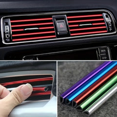 10PCS Car Air Conditioner Outlet Decorative U Shape Moulding Trim Strips