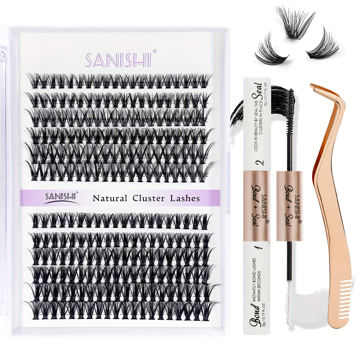 DIY Lash Extension Kit 240pcs Individual Lashes Cluster D Curling