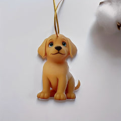 2D Acrylic Puppy Car Pendant Christmas Tree Decoration Backpack Pendant