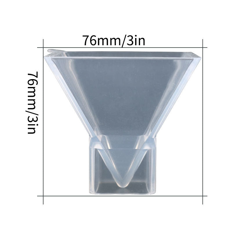 High Transparency Pyramid Mold Silicone Resin Mold 1-6 Inch