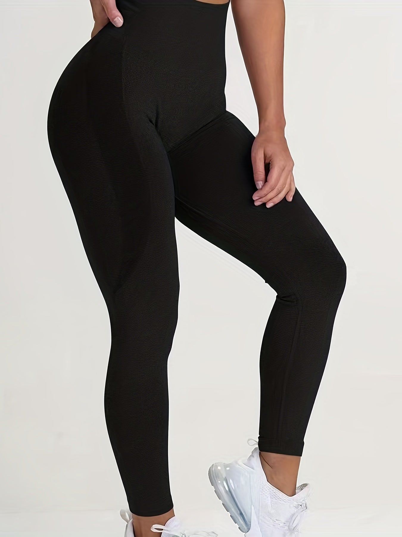 2pcs Solid Moisture Wicking Yoga Leggings for Comfortable Workouts
