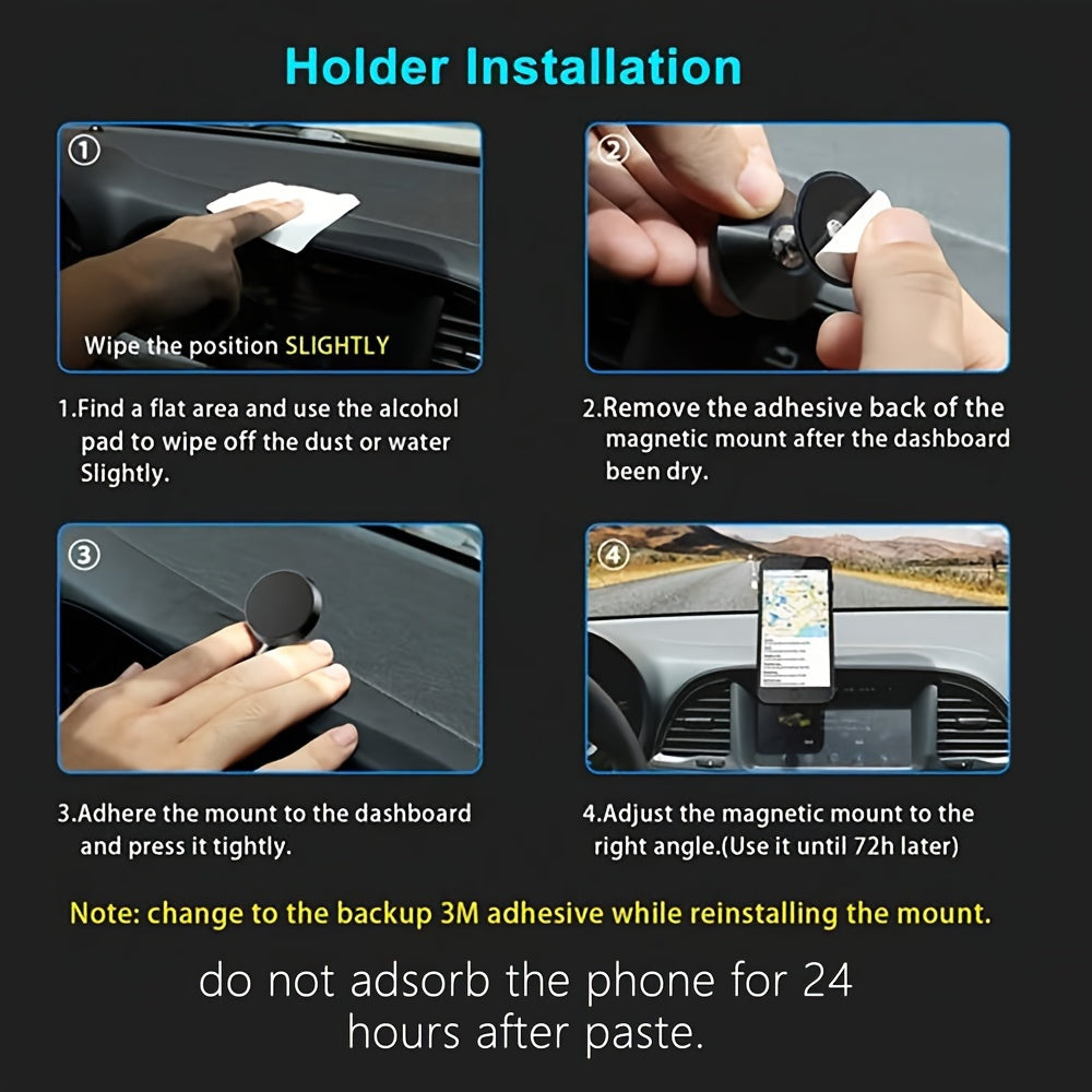 Car Mobile Phone Bracket Strong Magnetic Suction 360 Degree Rotating Holder