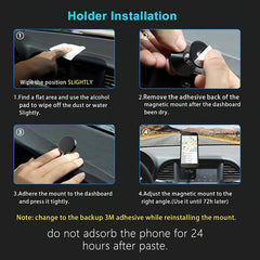 Car Mobile Phone Bracket Strong Magnetic Suction 360 Degree Rotating Holder