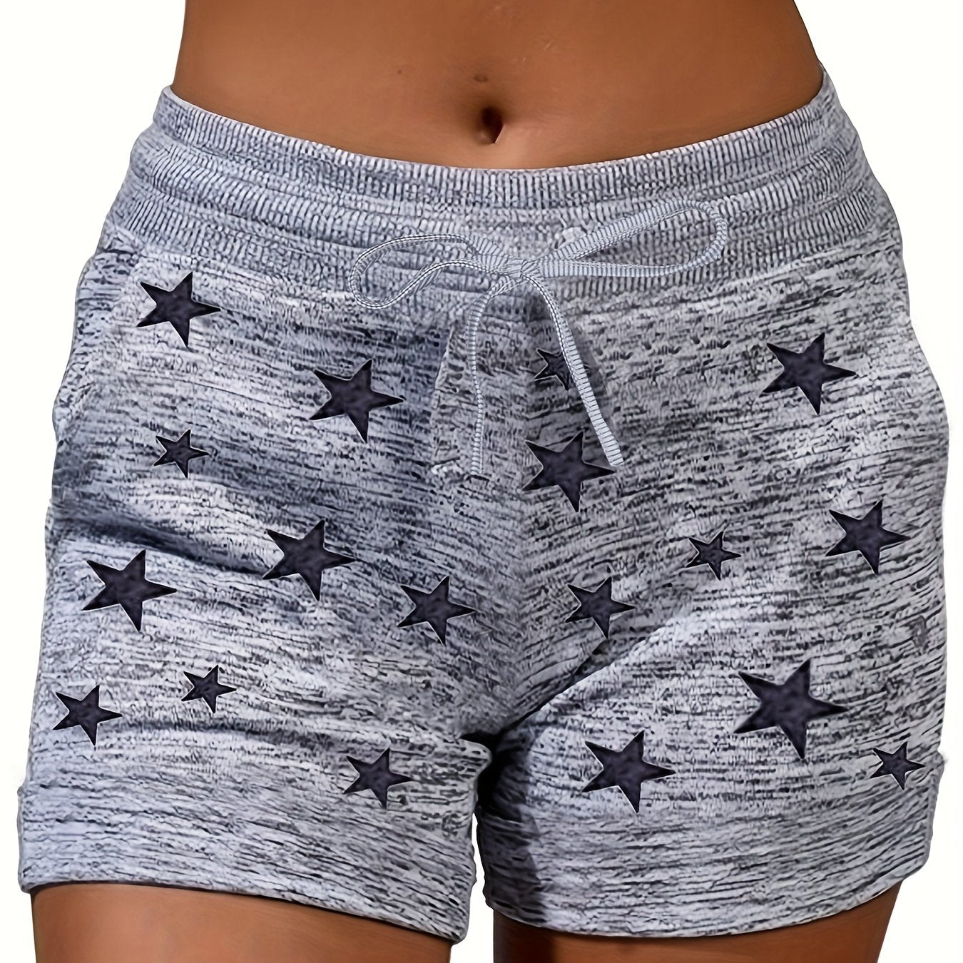 Women's Plus Star Print Drawstring Leggings