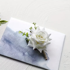 Red Rose & Greenery Bracelet Flower Polyester Romantic Wedding Accessory