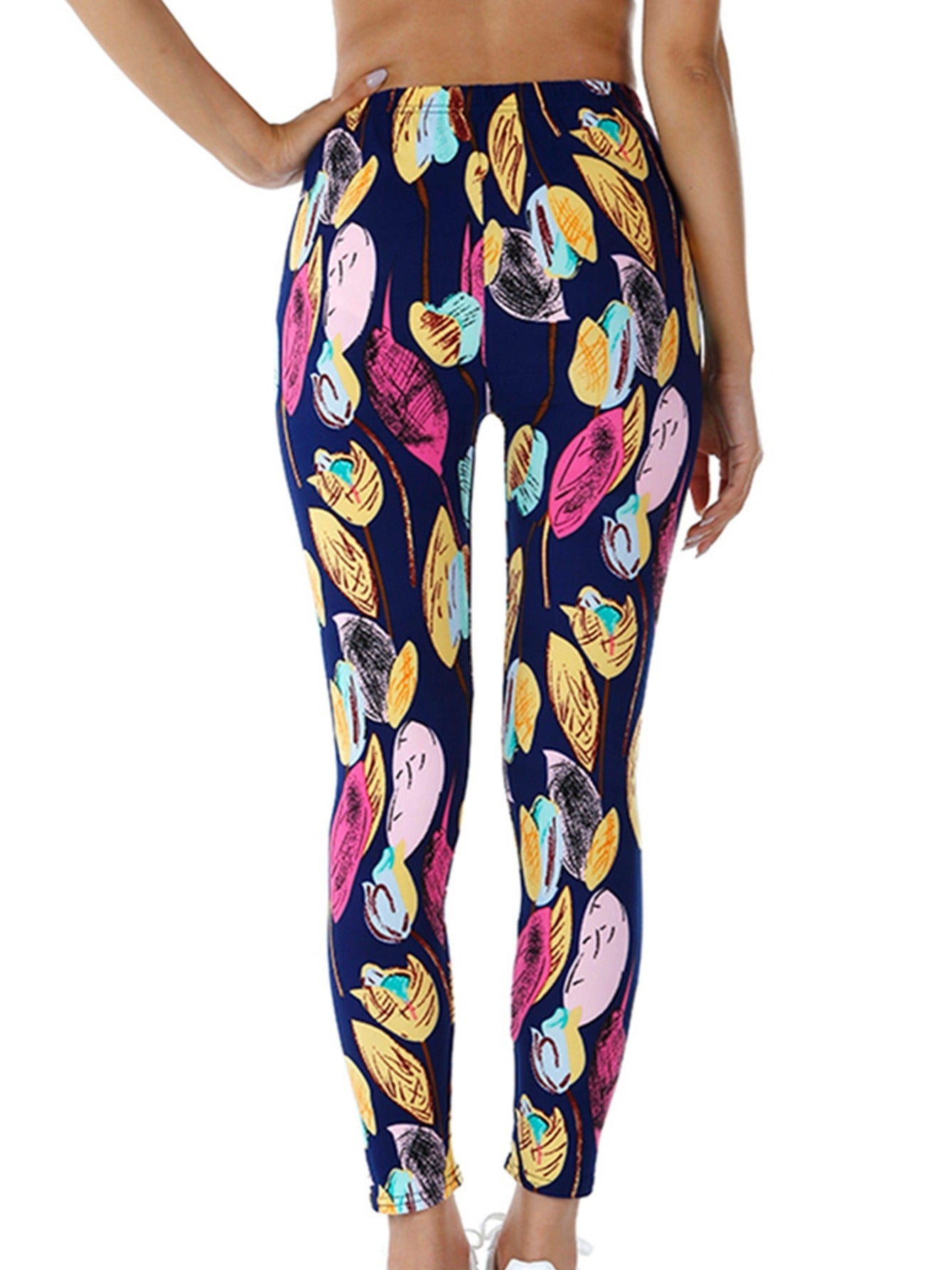 Women's Leaf Print Cropped Pants