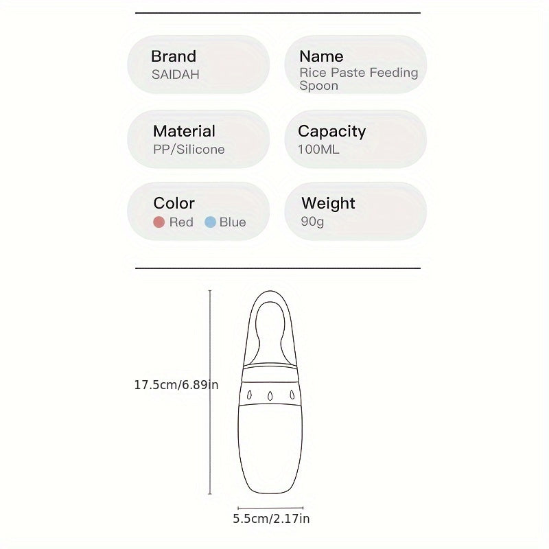 100ml Squeeze Feeding Bottle with Spoon