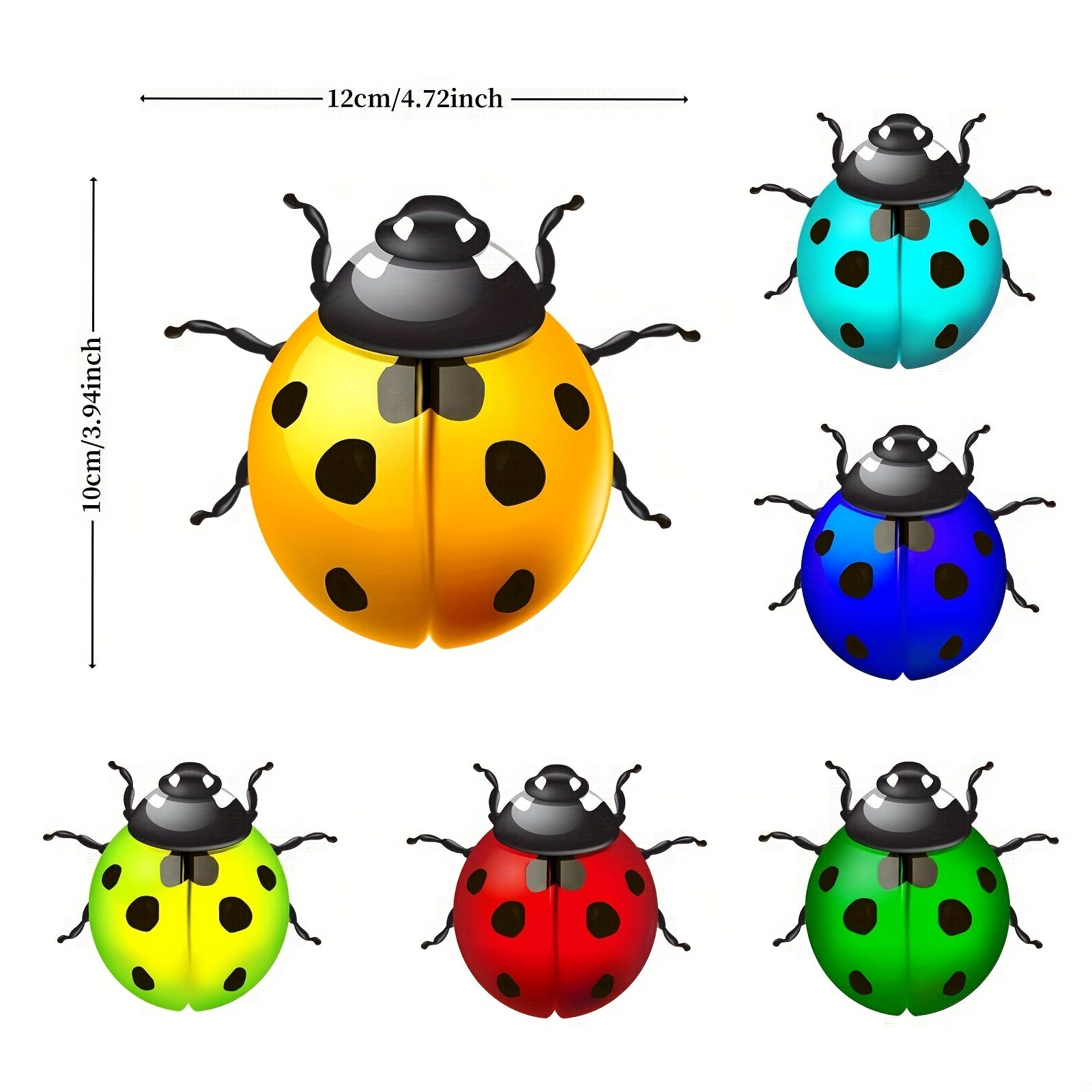 Metal Ladybugs Wall Decor Hanging Home Garden Bedroom Party Birthday Decor