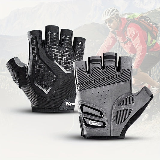 Half Finger Cycling Gloves Liquid Silicone Shock Absorbing