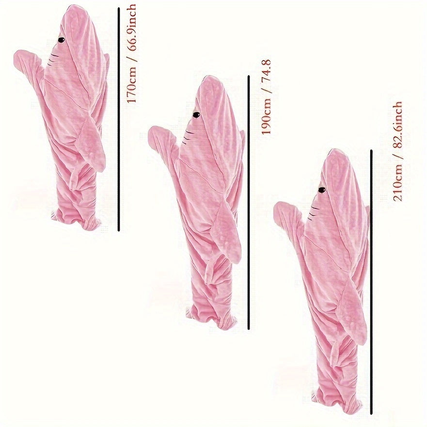 Soft Cozy Flannel Blanket Hoodie Wearable Fleece Throw Blanket