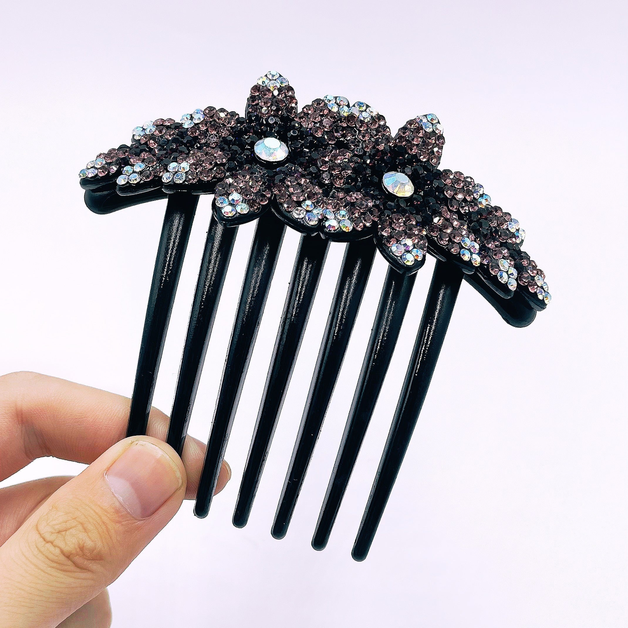 Rhinestone Flower Hair Comb Head Jewelry Accessory