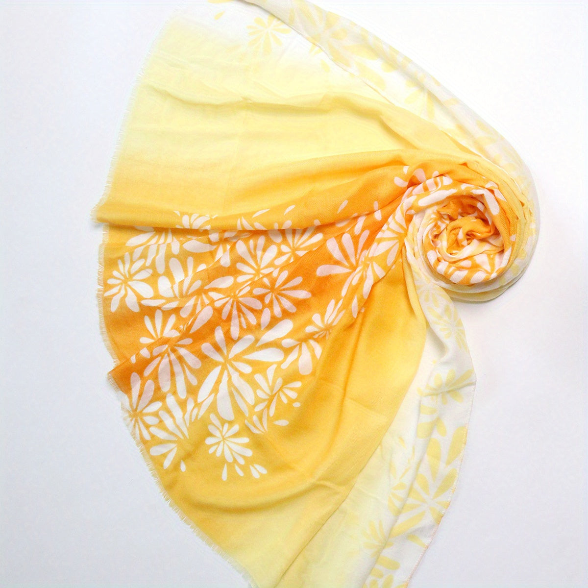 Print Scarf Gradient Breathable Shawl Windproof Sunproof
