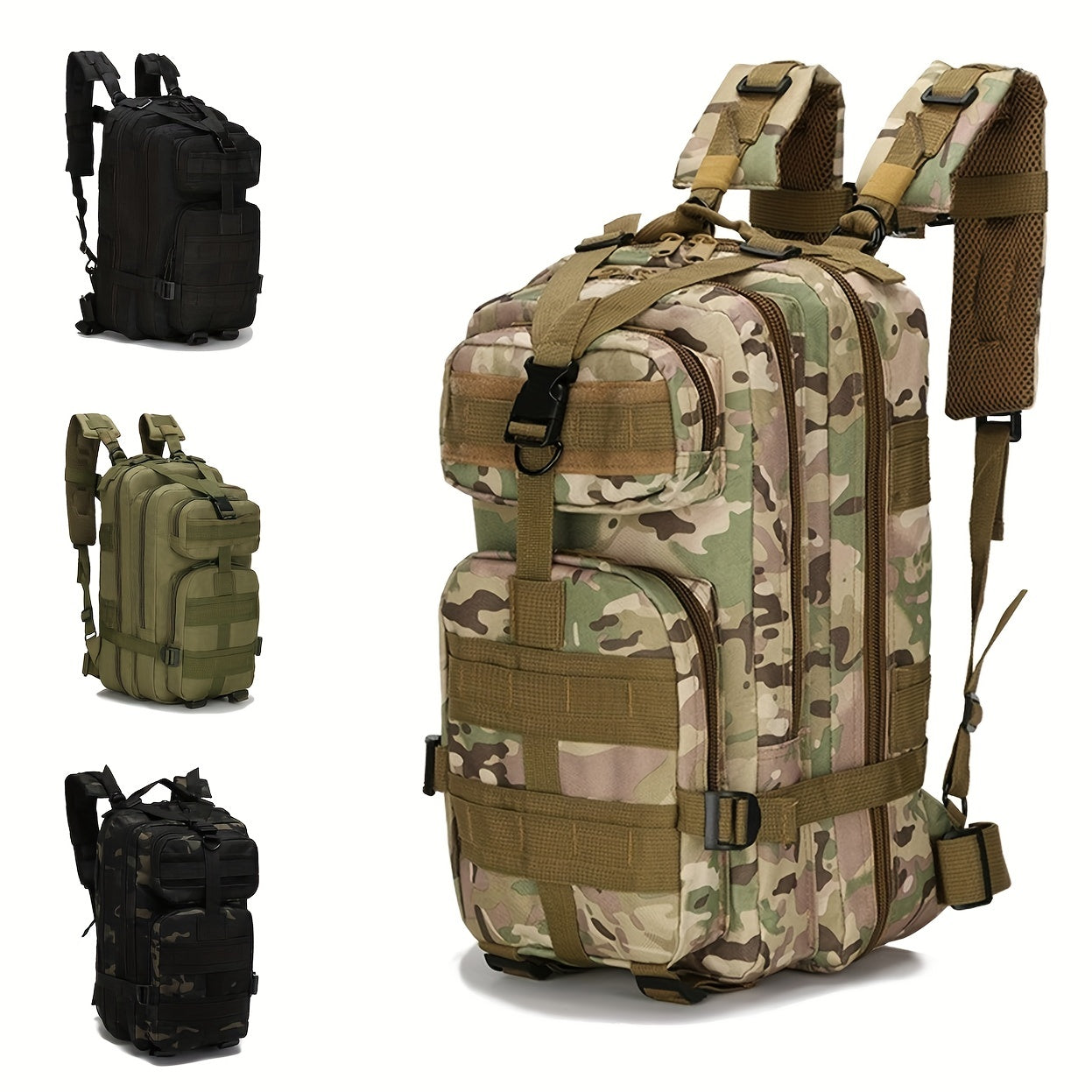 30L Outdoor Backpack Waterproof Camouflage Army Camping Hiking Rucksack