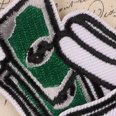2pcs Money Counting Embroidered Patch Iron on Sticker