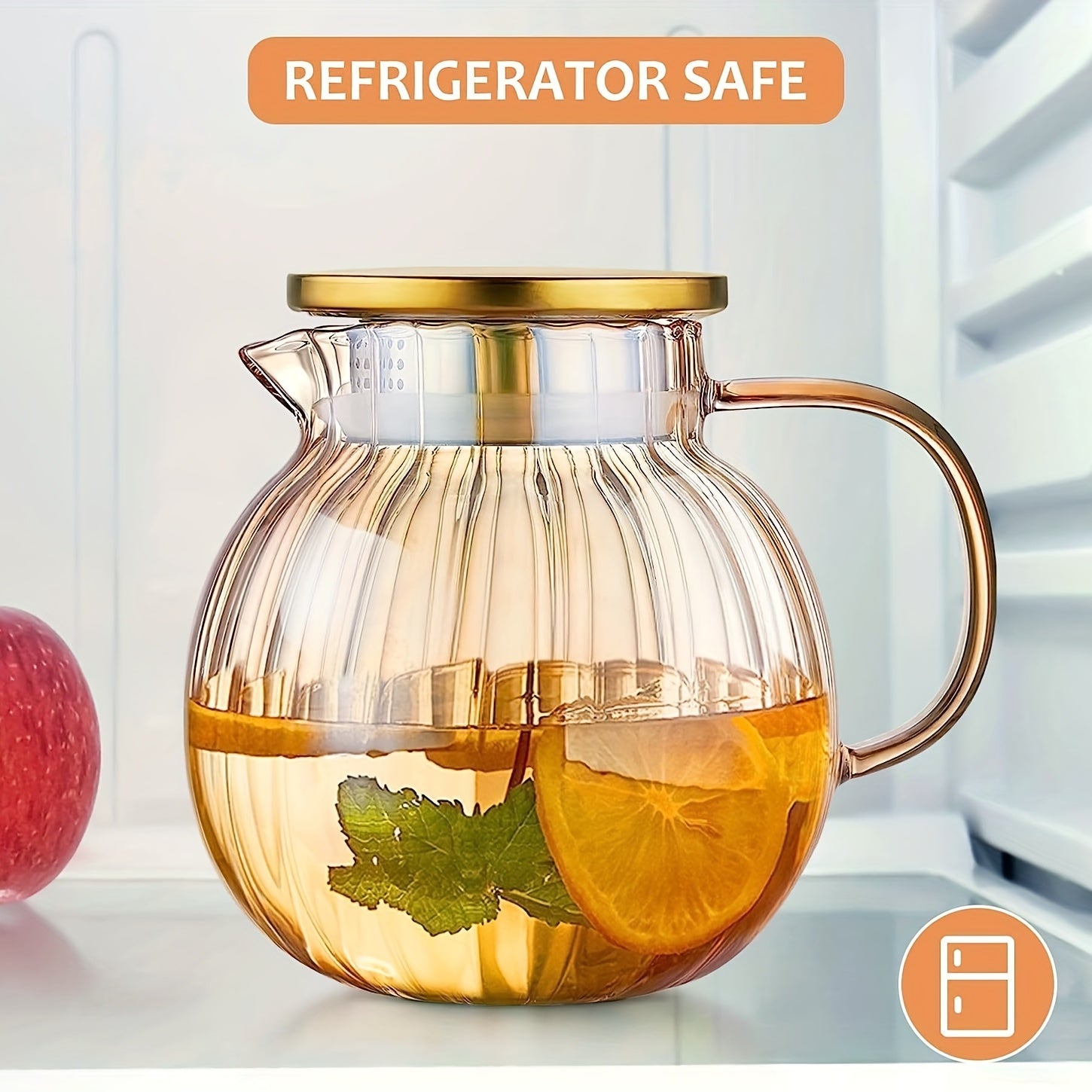 Glass Tea Kettle 44oz 1300ml Borosilicate Glass Teapot With Infuser And Lid
