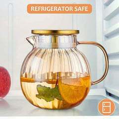 Glass Tea Kettle 44oz 1300ml Borosilicate Glass Teapot With Infuser And Lid
