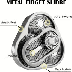 Metal Fidget Toy Rotation Fidget Slider Stress Relief Push Sl