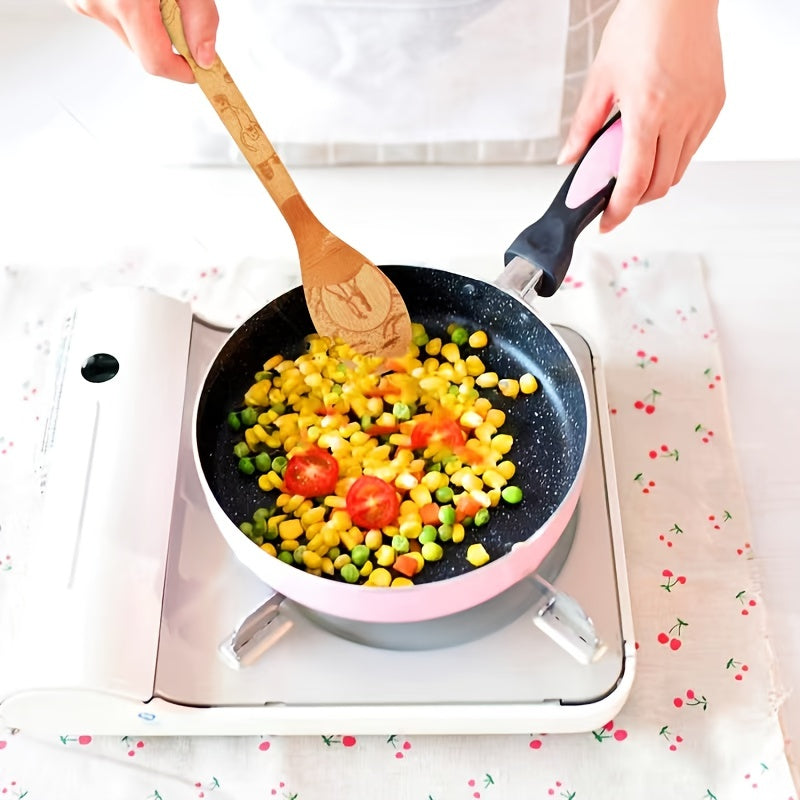 6pcs Bamboo Kitchen Utensils Set for Christmas and Halloween