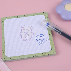 4pcs Sticky Notes Memo Pad Mini Message Book Learning Notebook