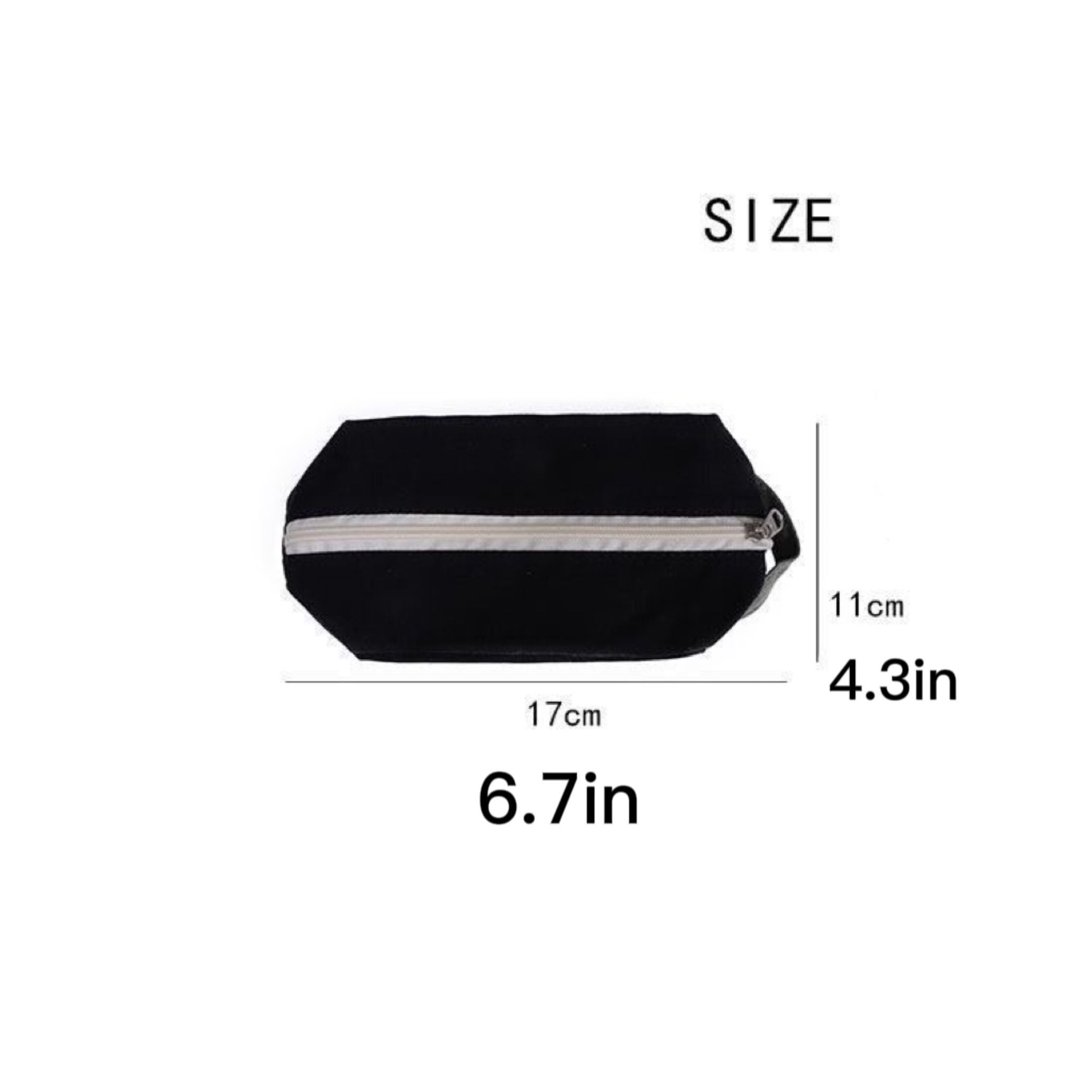 Small Canvas Toiletry Bag for Women Durable Travel Makeup Pouch with Zipper