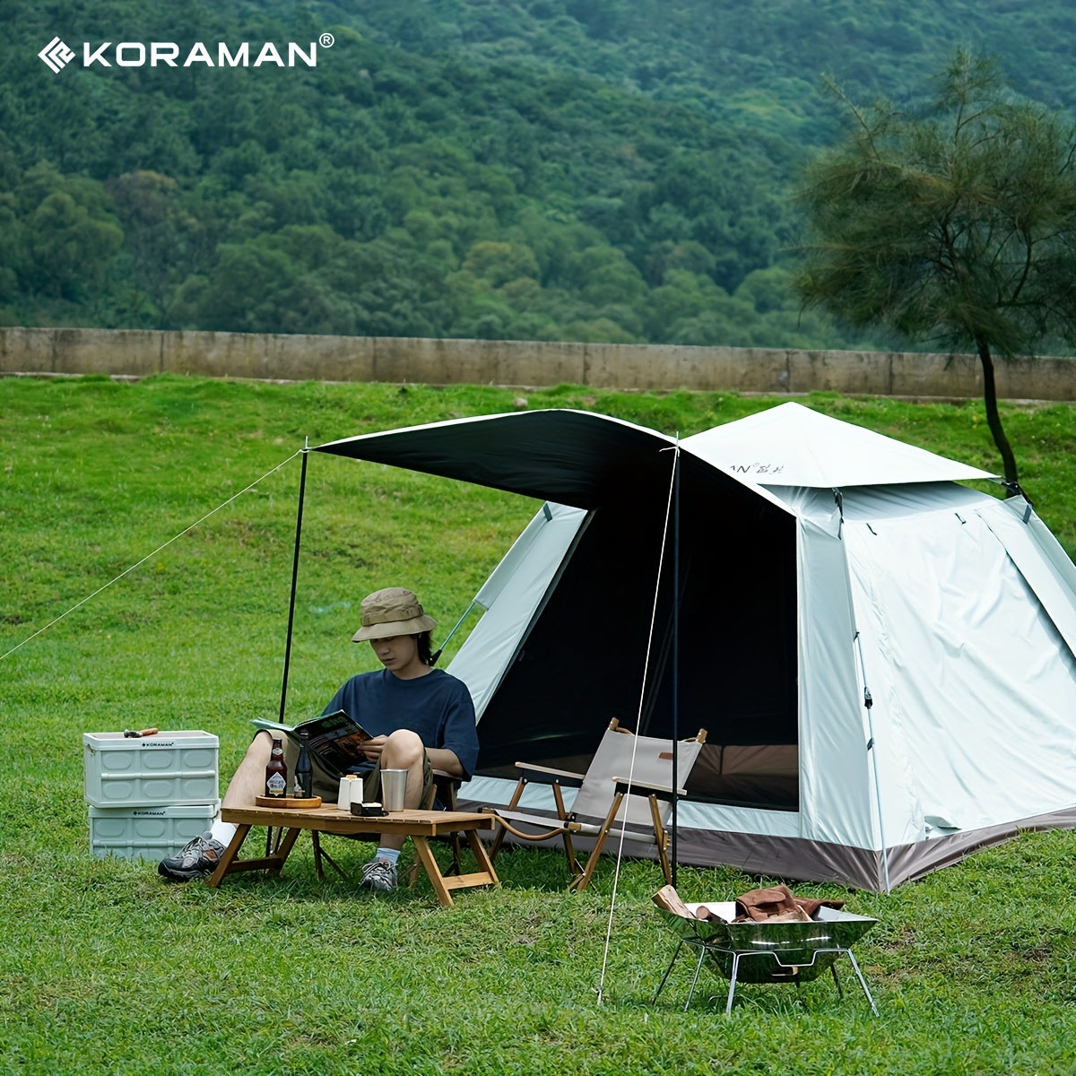 Portable Folding Automatic Tent for Camping, Rainproof