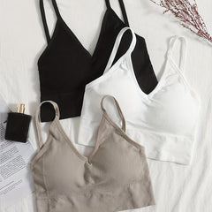 Solid Ribbed Cami Crop Tops Criss Cross Back Hollow Out Top