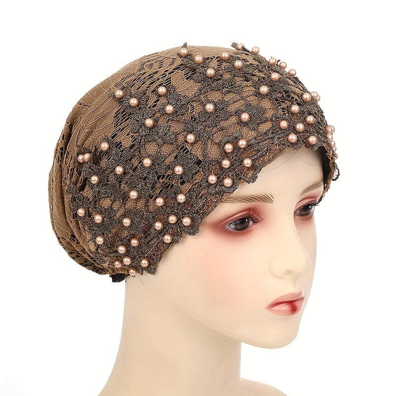 Turban Cap Flower Embroidery Head Wrap Elastic Bonnet Bohemian Chemo Hats