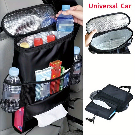 Car Chair Back Storage Bag Insulation Container Tissue Organizer