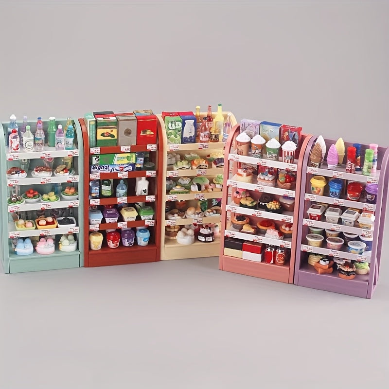 Supermarket Shelf Food Play Set with 30 Items