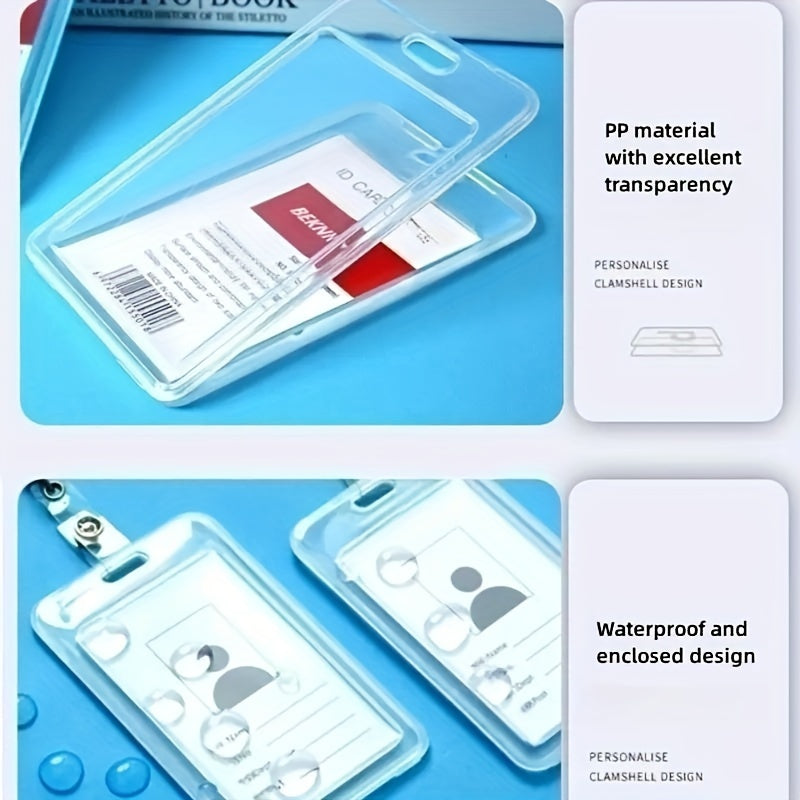 10pcs Transparent Card Covers for Students' Cards