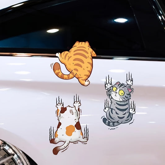 Funny Cat Car Stickers Decals Cartoon Motorcycle Accessories