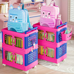 1pc Stackable Storage Box With Lid Plastic Storage Container