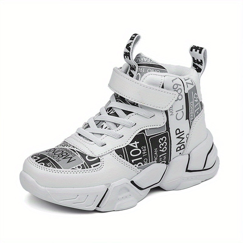 Boy's High Top Basketball Shoes Non Slip Sneakers