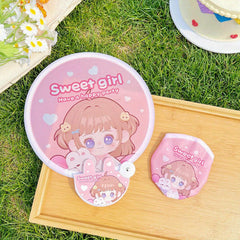 Mini Cartoon Pattern Folding Fan for Outdoor Activity