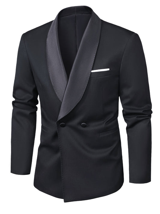Men's Shining Lapel Tuxedo Jacket for Wedding Banquet