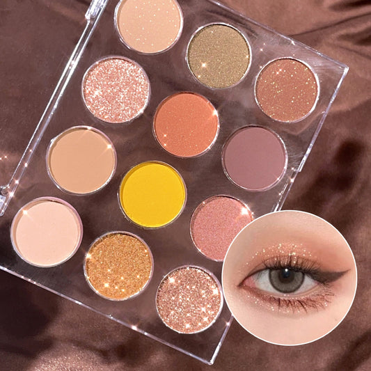 Toned Earth Smoky Eyeshadow Palette Matte & Glitter Eyeshadow
