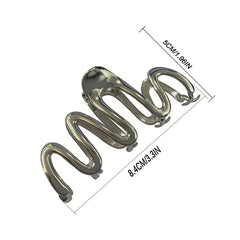 Large Silver Hair Clip for Women, Back Head Hair Accessory