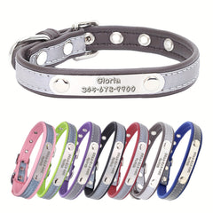 Engraved Anti-Lost Pet Collar for Small & Medium Dogs