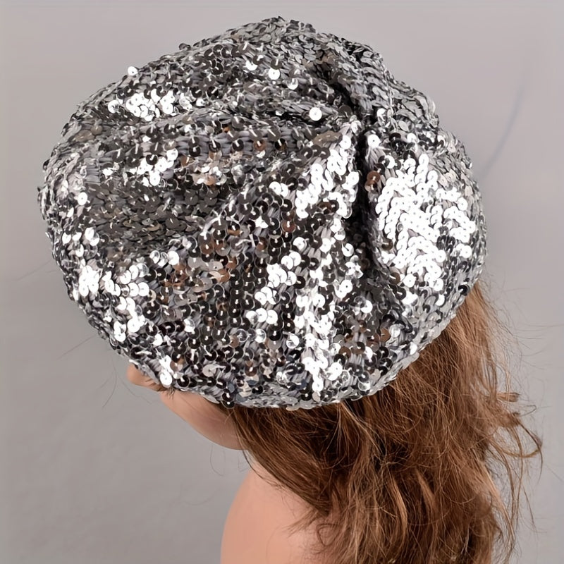 Sequins Beret Hip Hop Painter Cap Beanie Hat
