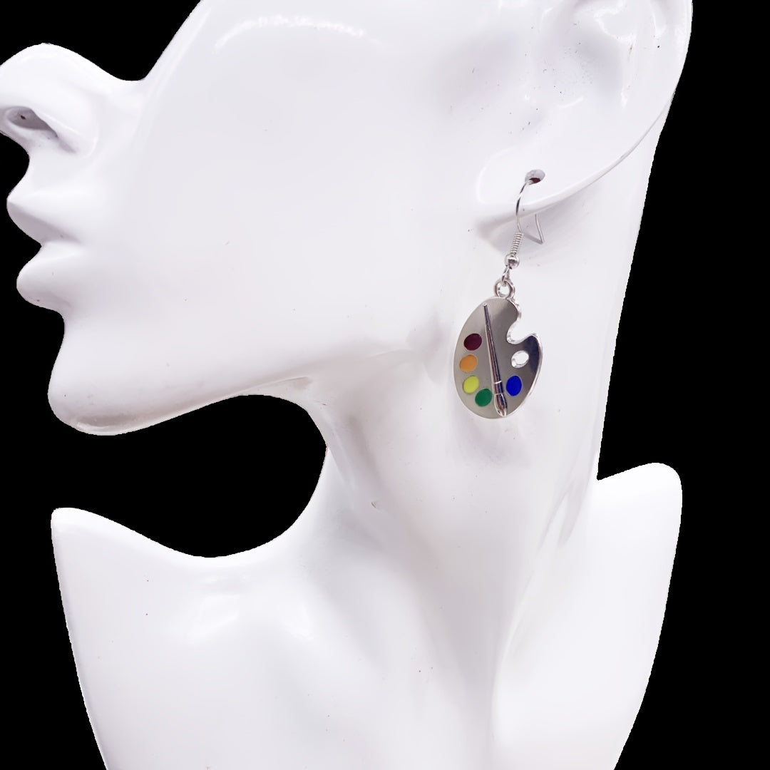 Alloy Palette Earrings - Versatile Women's Jewelry