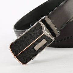 Men's Leather Belt Automatic Buckle Business Waist Strap High Belt