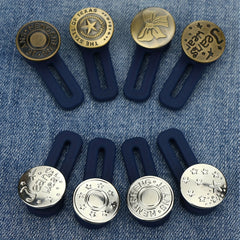 5pcs Random Adjustable Telescopic Jeans Buckle Men's/Women's Pants Enlarge Waist