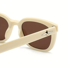 Y2K Square Sunglasses Punk Star Charm Anti Glare Glasses UV400