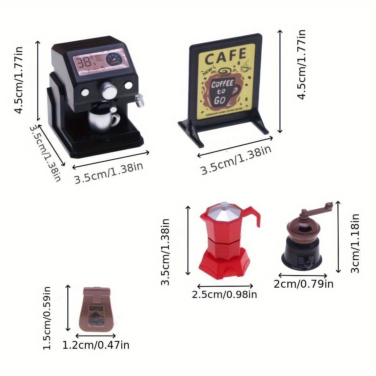 Dollhouse Coffee Series Model OB11 Micro Scene Props Accessories